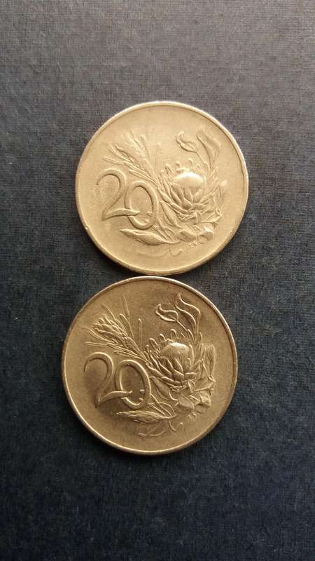 South Africa 1965 20 cent * English & Afrikaans Legend - Jan Van Riebeeck*