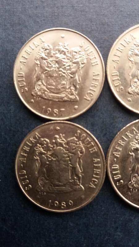 South Africa 1987, 1988, 1989 & 1990  20 cents