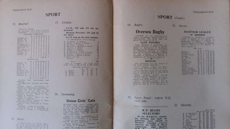 The Cape Times Style Book *First Edition December 1947*
