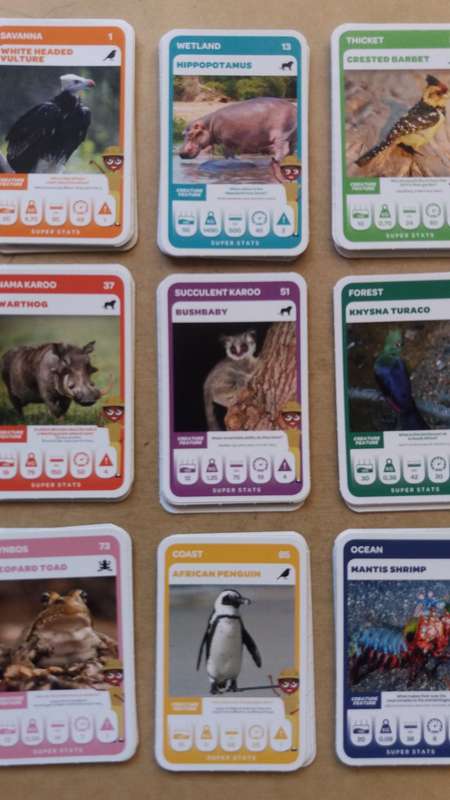 Pick n Pay Super Animals Green Cards 73 cards in sequence & 46 duplicates