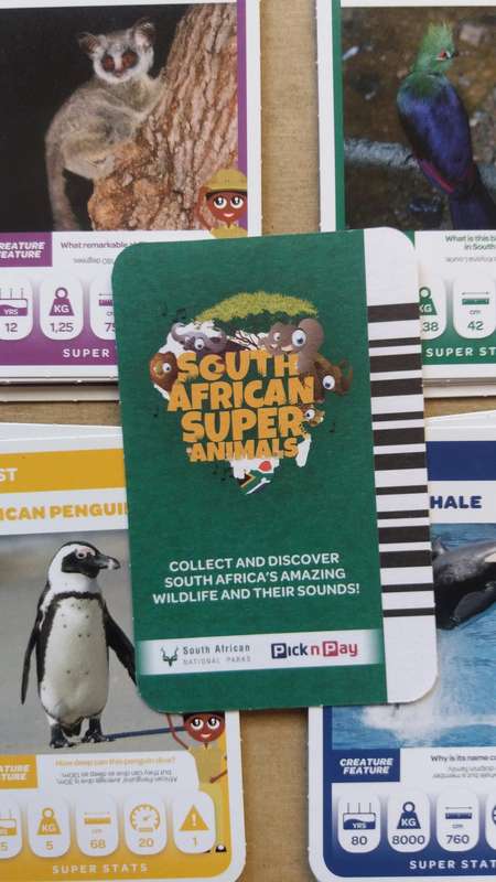 Pick n Pay Super Animals Green Cards 73 cards in sequence & 46 duplicates