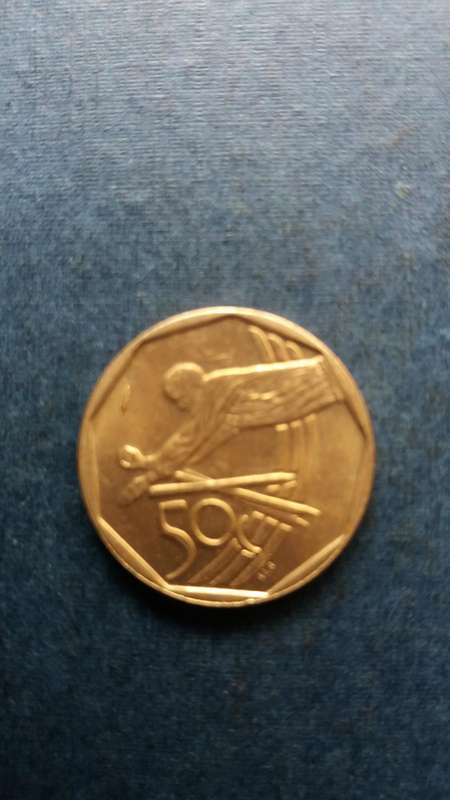South Africa 2003 50 cents - ICC Cricket World Cup* Mintage 11 749* AU/UNC Condition