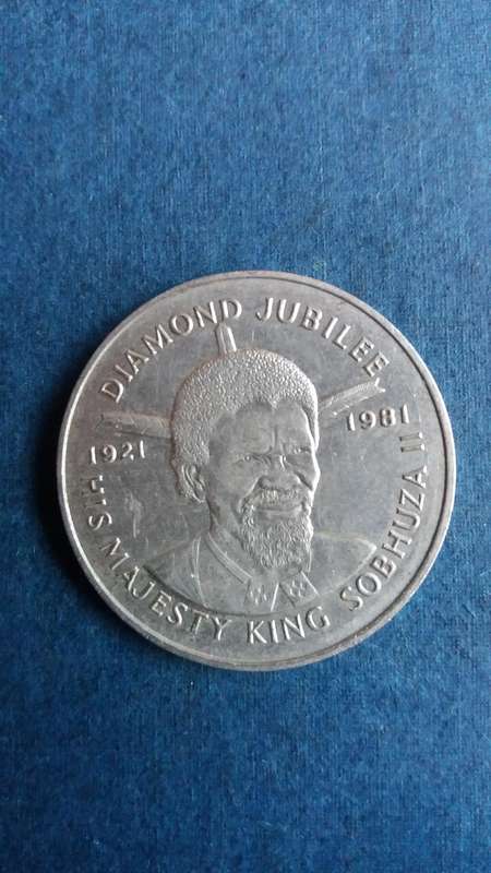 Swaziland 1981 2 Emalangeni *Diamond Jubilee of King Sobhuza II 1921 -  1981* Mintage 50 000