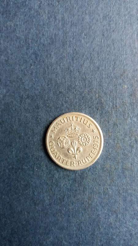 Mauritius 1975 1/4 rupee Queen Elizabeth 2nd