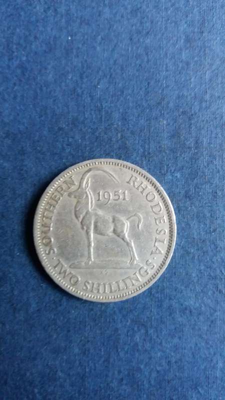 Southern Rhodesia 1951 1 Shilling *George VI Mintage 3 000 000*
