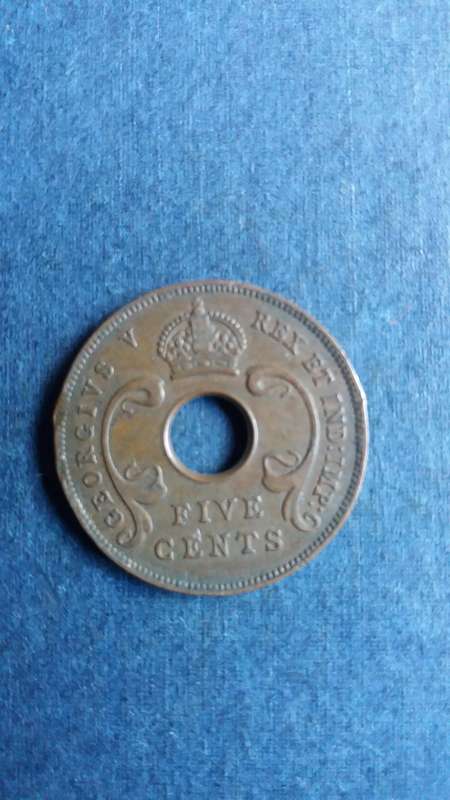 East Africa 1934 5 cent *George V - Mintage 3910000*