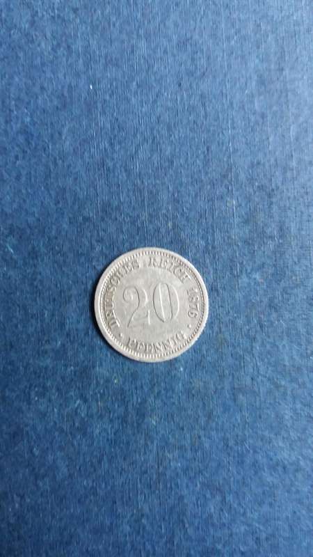 Germany 20 Pfennigs 1876 D - Wilhelm I * 90 % Silver*