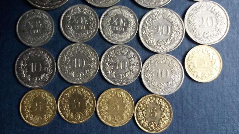Swiss Franc lot * 7 Francs 5 Rappens  R156* 18 x coins