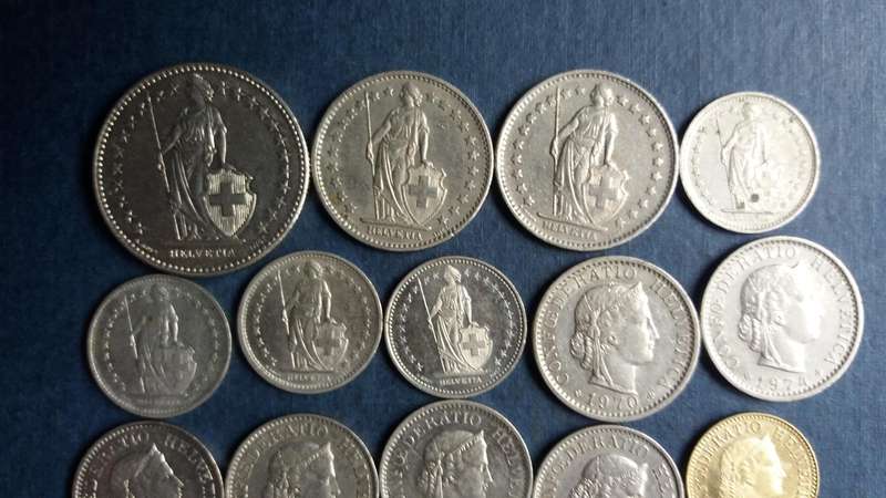 Swiss Franc lot * 7 Francs 5 Rappens  R156* 18 x coins