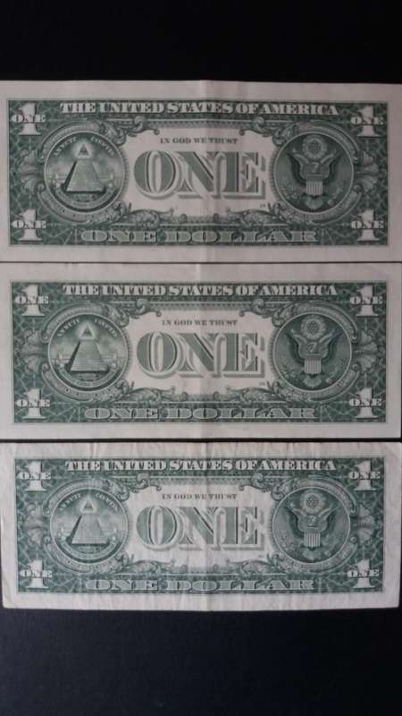United states of America 2017 - 3 x 1 Dollar Bank note