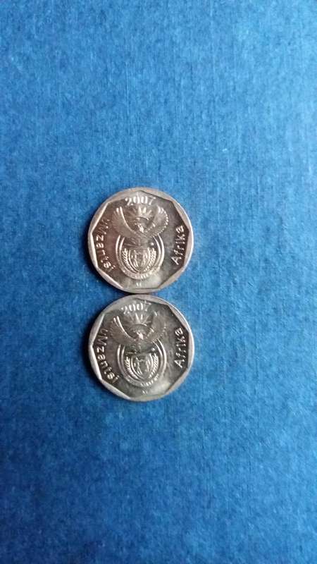 South Africa 2007 10 cent - AU * 2 x coins*