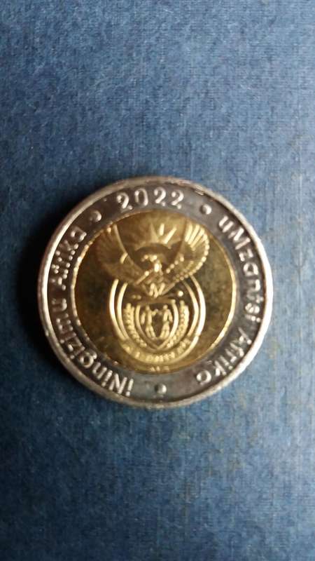 South Africa 2022 R5  * AU/UNC condition - A beauty of a coin* Last of the Wildebeest R5