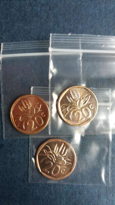 South Africa 4th Decimal Series 20 cents * 2023, 2024 & 2025* - AU Condition*