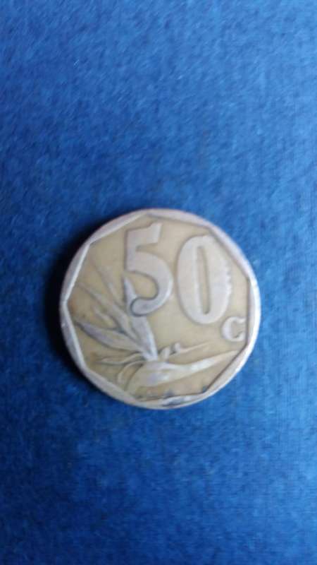 South Africa  1998 50 cents * Mintage 1 152 000 Difficult to find*