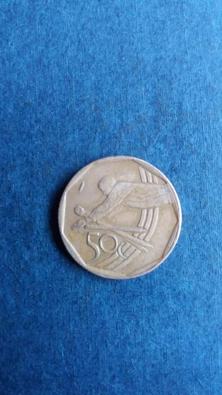 South Africa 2003 50 cents - ICC Cricket World Cup* Mintage 11 749*
