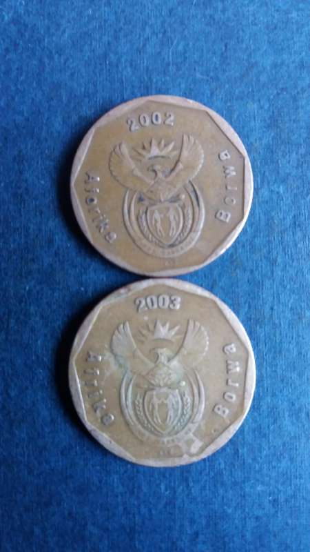 South Africa 2002 & 2003 Commemorative 50 cent * 2 x coins*
