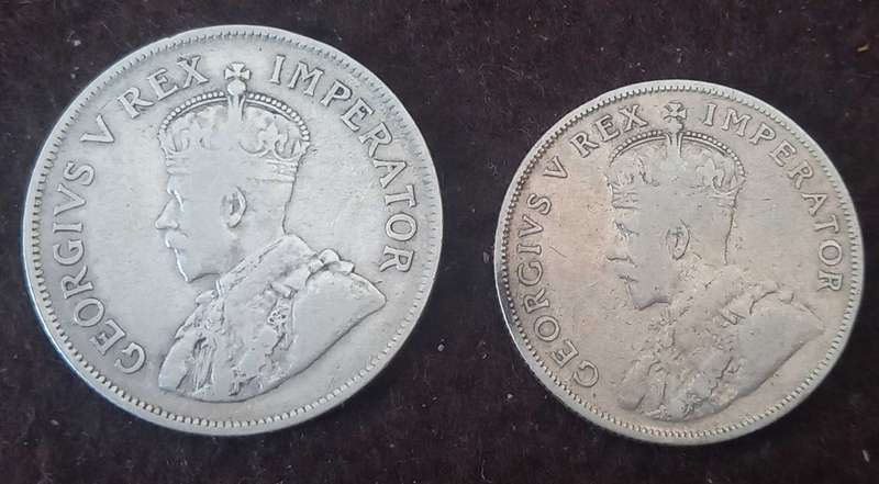 1930 SILVER UNION FLORIN & 21/2 SHILLING AS PER PICTURE