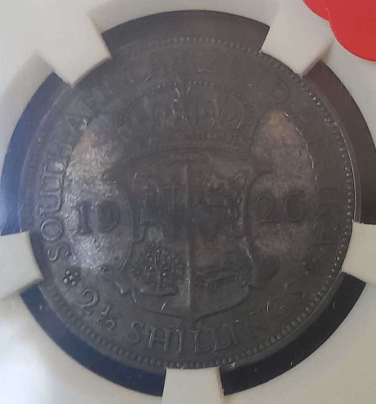1926 UNION 21/2 SHILLING GRADED XF45