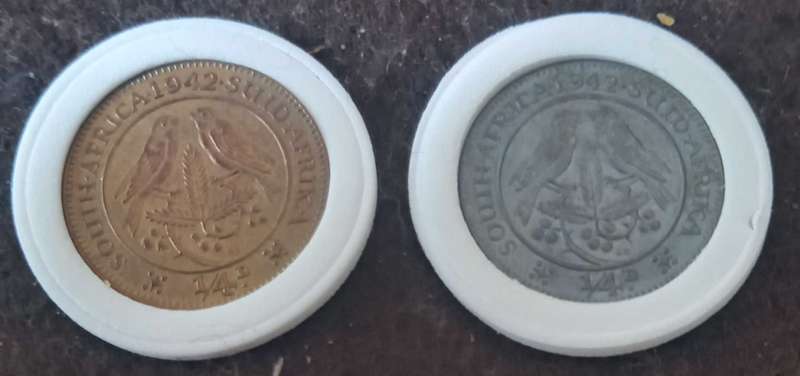 2 x 1942 UNION 1/4 FARTINGS AS PER PICTURE