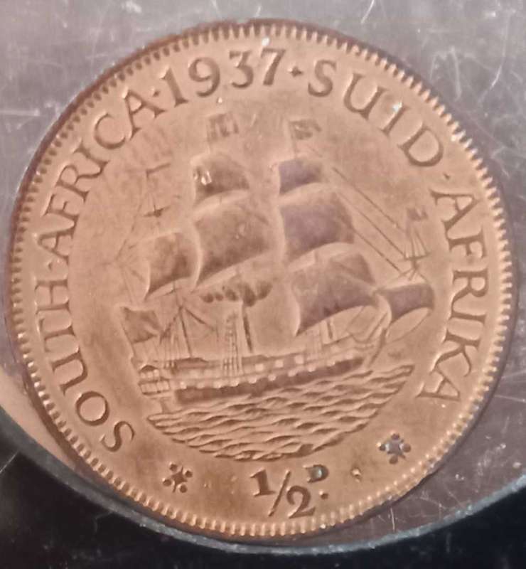 1937  UNION 1/2 PENNY