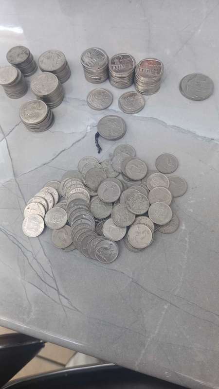 OLD COIN TRAY FULL OF COPPER AND NICKEL  COINS