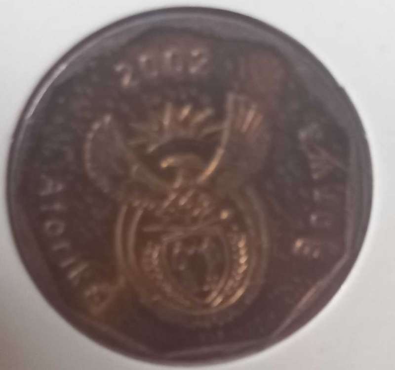 UNCIRCULATED RSA 50C DEPICTING CRICKET 2002 misprint year