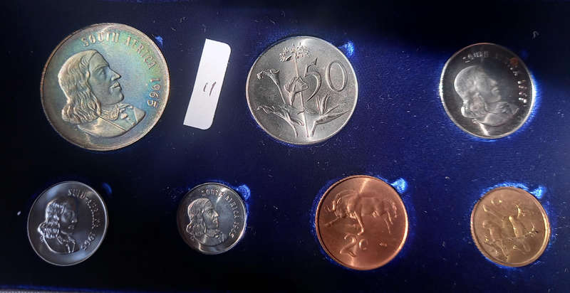 THE POPULAR 1965 SHORT PROOF SET IN SA MINT BOX
