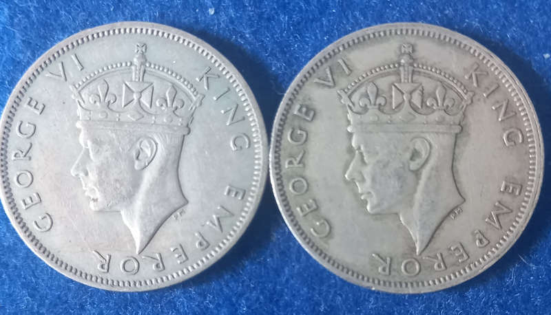 1947 RHODESIAN 2 SHILLINGS (2) BID PER COIN