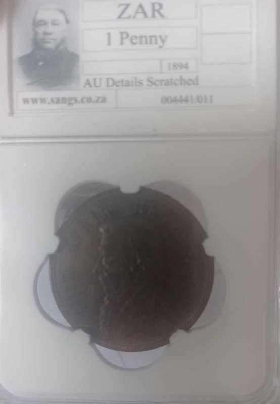 1894 ZAR 1 PENNY AU dets
