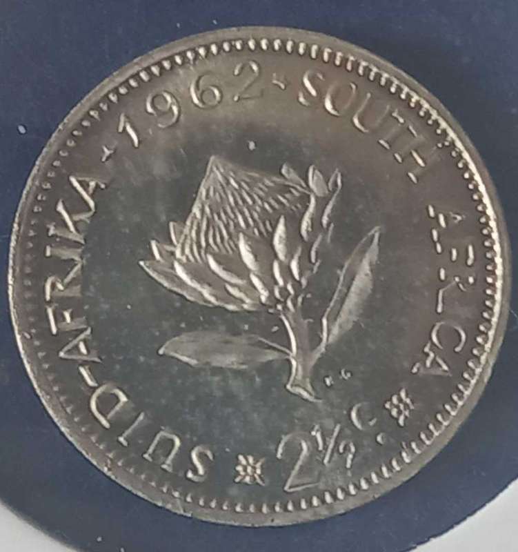 THE SCARCE SILVER 1962 21/2 C IN PRESTINE HIGH GRADE