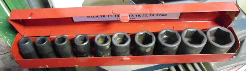 11 Piece 1/2 inch Air Impact Socket Set