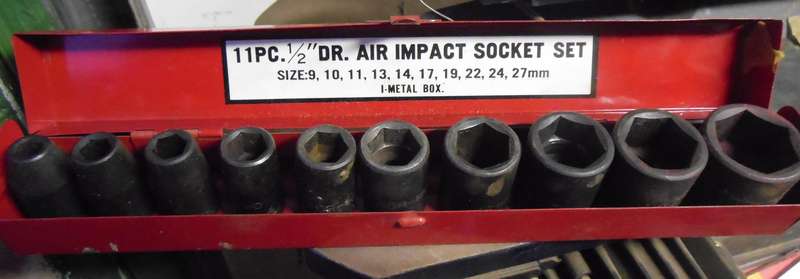 11 Piece 1/2 inch Air Impact Socket Set