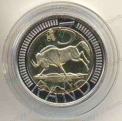 *#* SA 2008 Bi-Metal Unc. R5 Oom Paul Mint Mark! 2990 Minted - Coi ONLY *#*