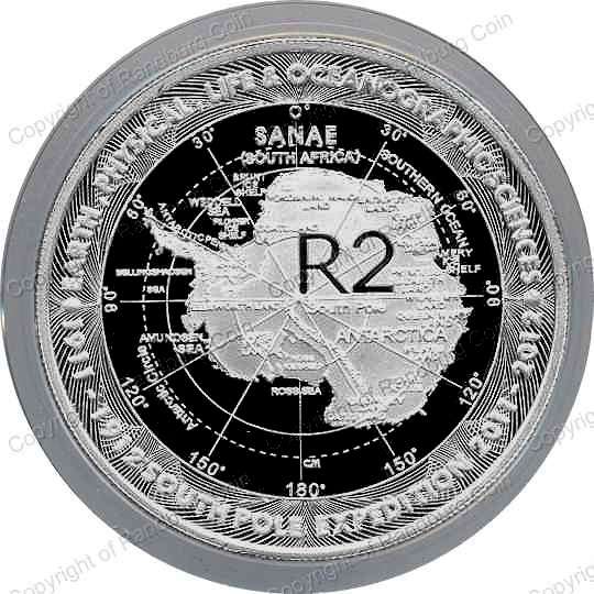 *#* 2012 SA Silver R2 Proof Antarctica Mintage 984 - Coin ONLY, scratched capsule *#*