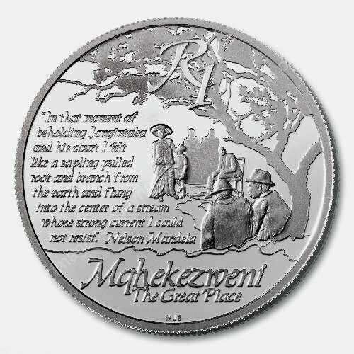 2013 SILVER Proof Protea R1 - MANDELA - Life of a Legend-coin ONLY, capsule scratched