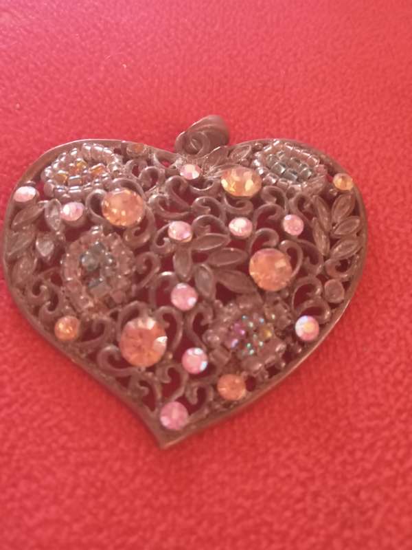 HUGE VINTAGE Copper Pendant