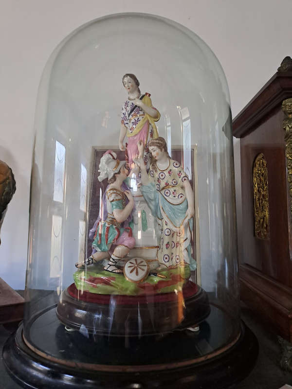 Large 43cm antique glass dome on wooden base for that very special item