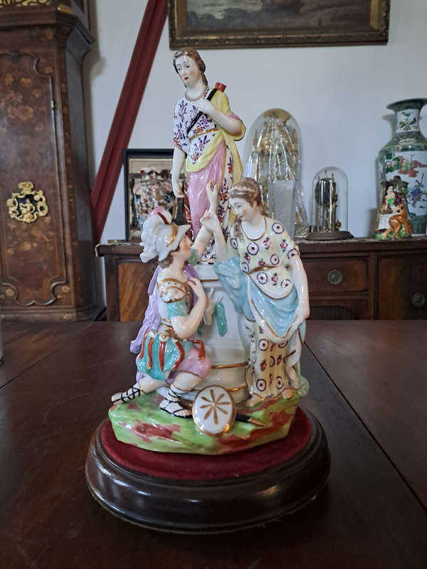 Jason and Medea at the Altar of Diana. Porcelain Greek mythology