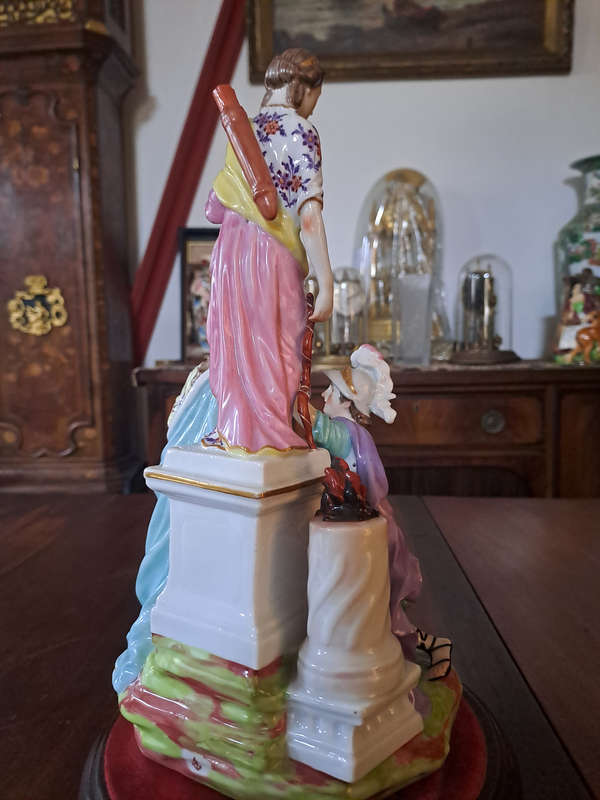 Jason and Medea at the Altar of Diana. Porcelain Greek mythology