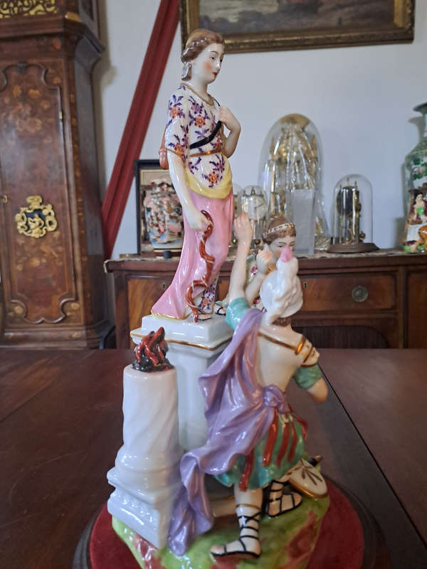Jason and Medea at the Altar of Diana. Porcelain Greek mythology