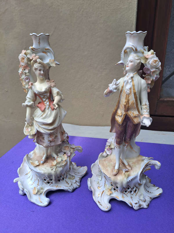 Antique Pair of C.G. Schierholz and Son ca 1880-1906 Candle Holders 25cm tall