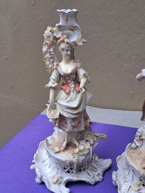 Antique Pair of C.G. Schierholz and Son ca 1880-1906 Candle Holders 25cm tall