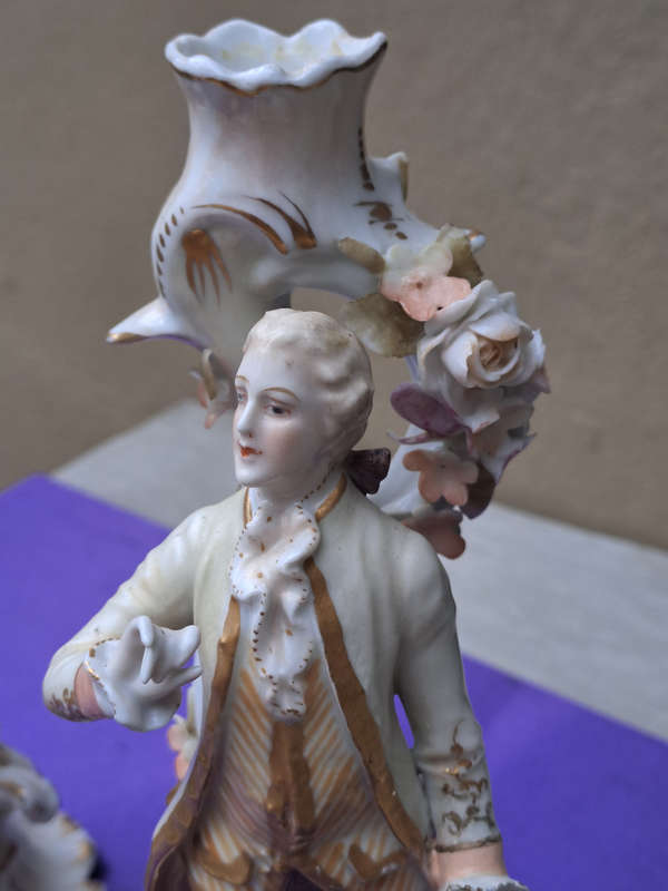 Antique Pair of C.G. Schierholz and Son ca 1880-1906 Candle Holders 25cm tall