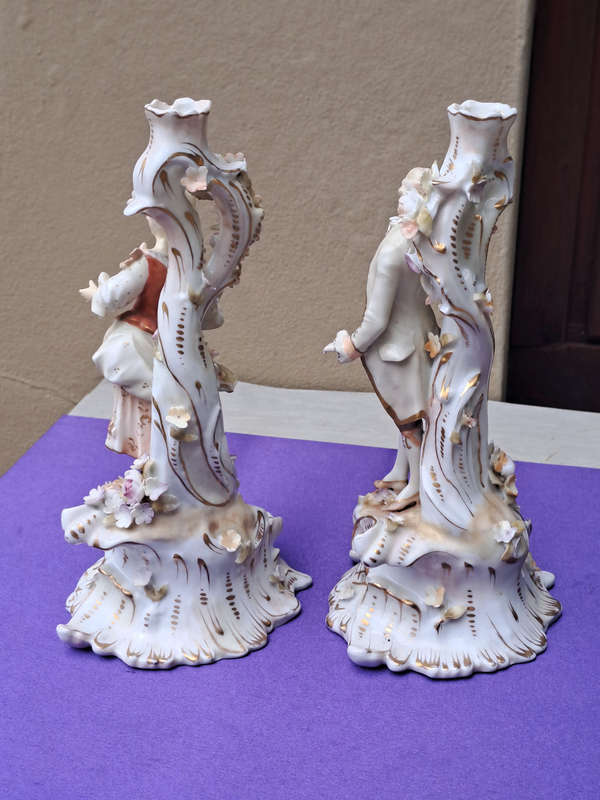 Antique Pair of C.G. Schierholz and Son ca 1880-1906 Candle Holders 25cm tall