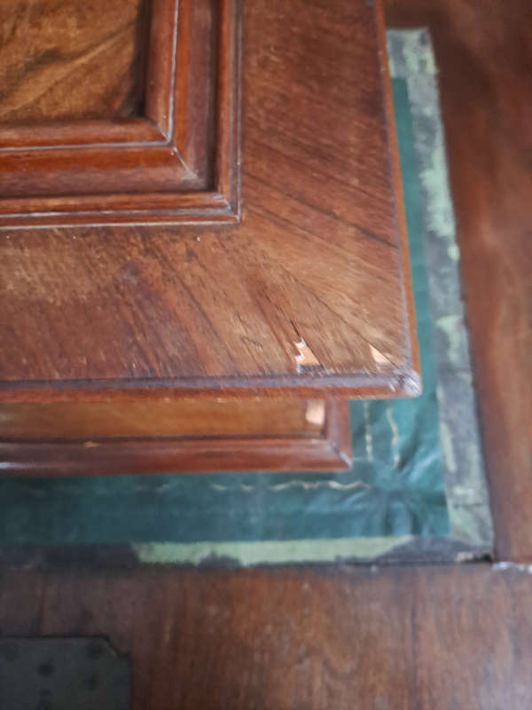 Lovely bur wall nut and teak? wooden music box altered