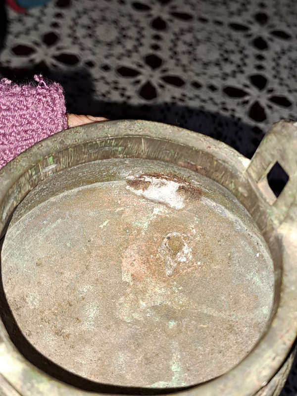 VERY old bronze chinese tripod censer