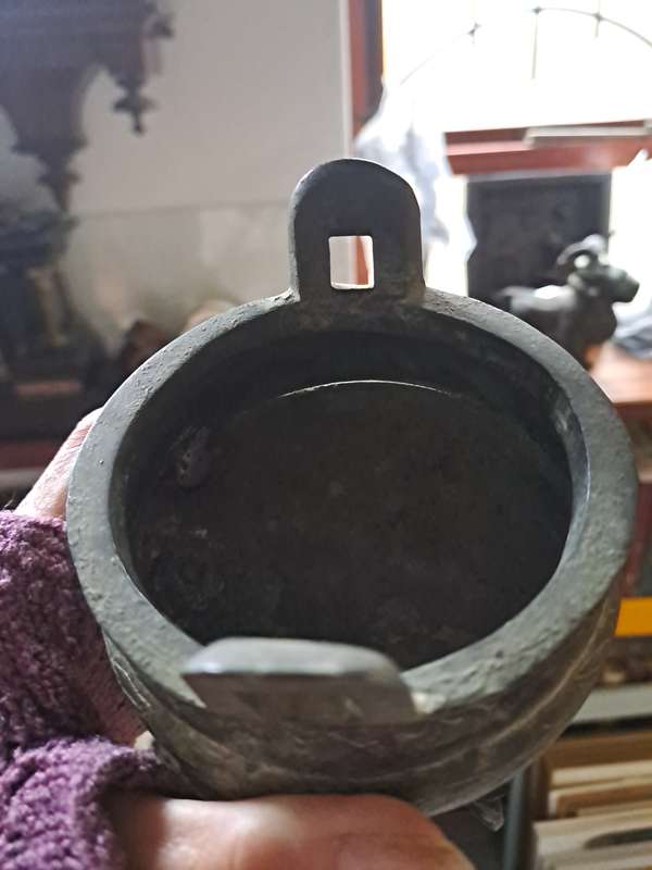 VERY old bronze chinese tripod censer
