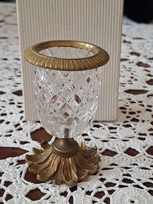 Stunning crystal and Brass vessle