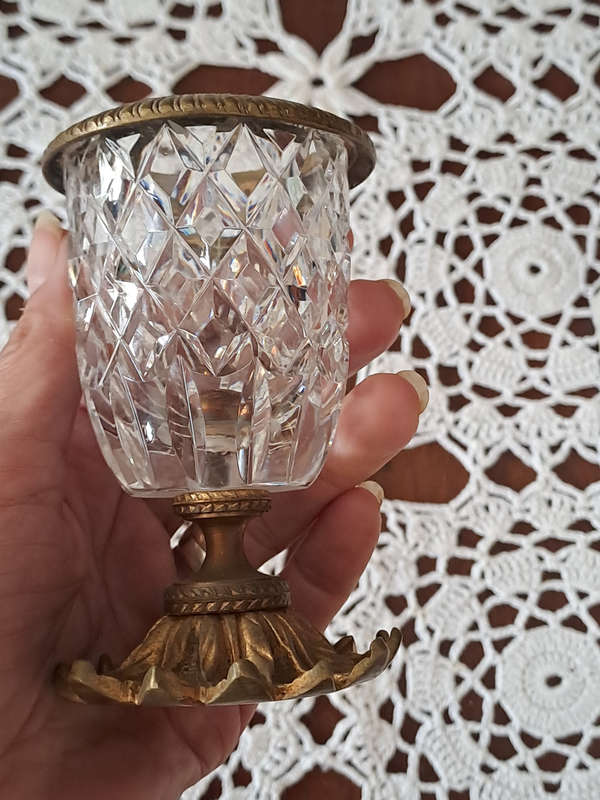 Stunning crystal and Brass vessle