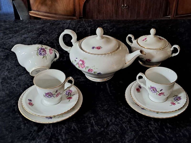 tk thun czechoslovakia china coffee set for 2  STUNNING